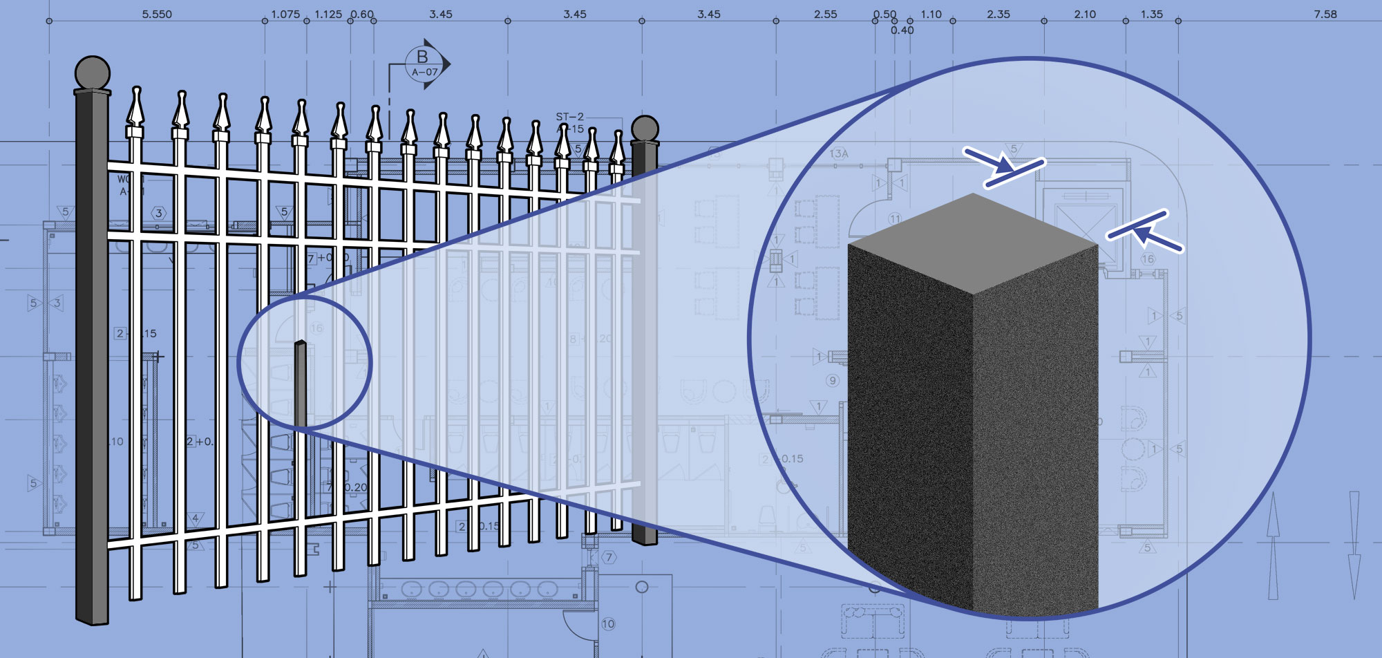 Southeast Louisiana Wrought Iron fence Pickets installation company