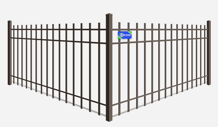 Extended picket ornamental steel fence company in Southeast Louisiana