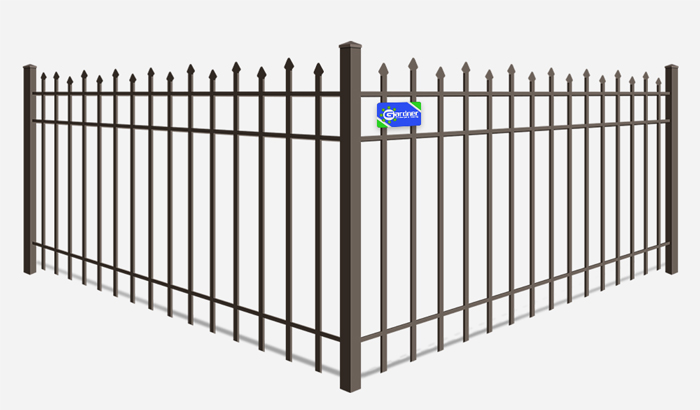 Alternating picket ornamental steel fence company in Southeast Louisiana